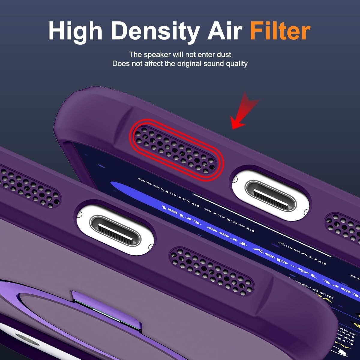 Compatible with iPhone 17 Pro Max Case | Magnetic Invisible O-Ring Stand | Military-Grade Translucent Protective Cover for iPhone 17 Pro Max 6.9" | Mag-Safe Compatible | Anti-Slip Great Grip | Purple