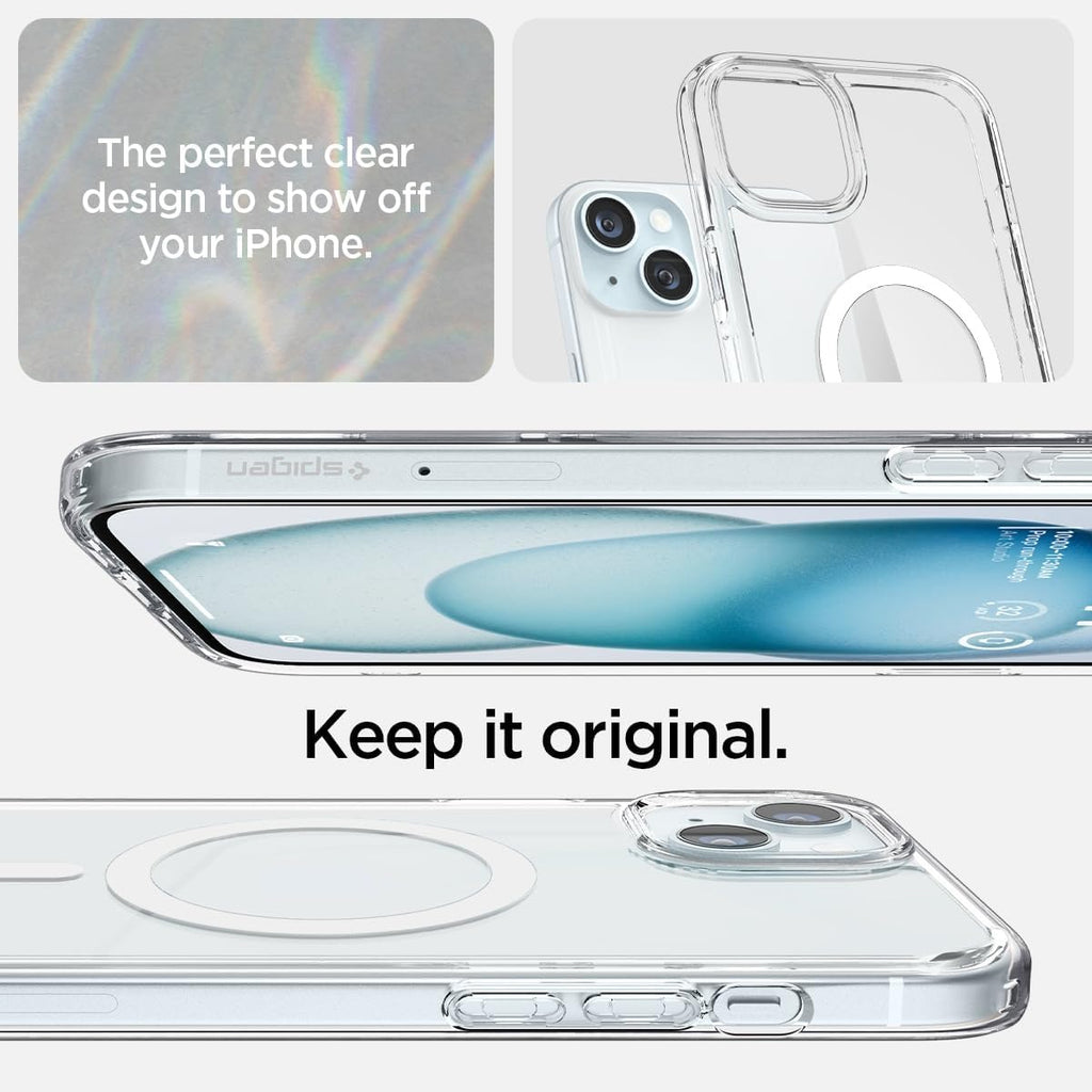 Brandson iPhone 15 Plus Case | Ultra Hybrid MagFit Clear Cover | Anti-Yellowing | Shockproof Transparent | MagSafe Compatible