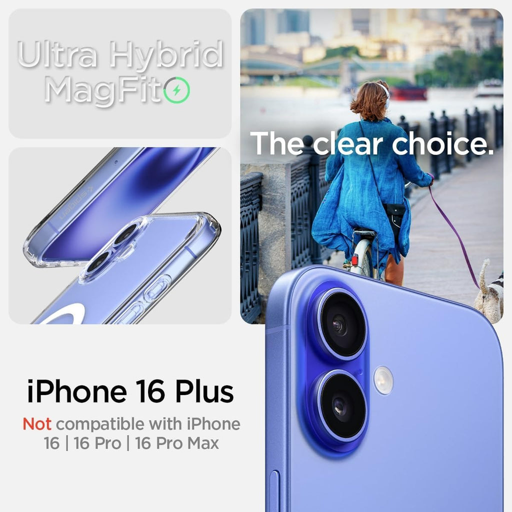 Brandson iPhone 16 Plus Case | Ultra Hybrid MagFit Clear Cover | Anti-Yellowing Shockproof | MagSafe Compatible