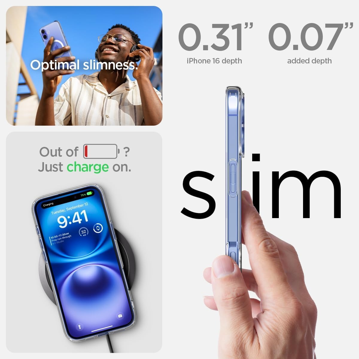 iPhone 16 Case | Ultra Hybrid MagFit Clear Cover | Anti-Yellowing Shockproof Back | MagSafe Compatible