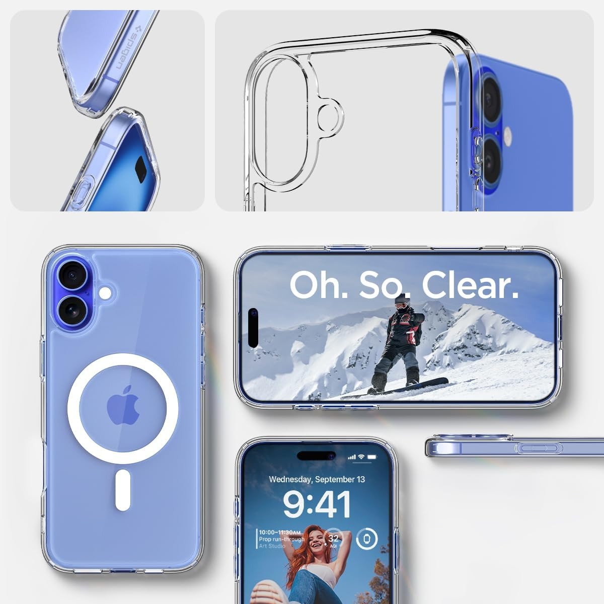 iPhone 16 Case | Ultra Hybrid MagFit Clear Cover | Anti-Yellowing Shockproof Back | MagSafe Compatible