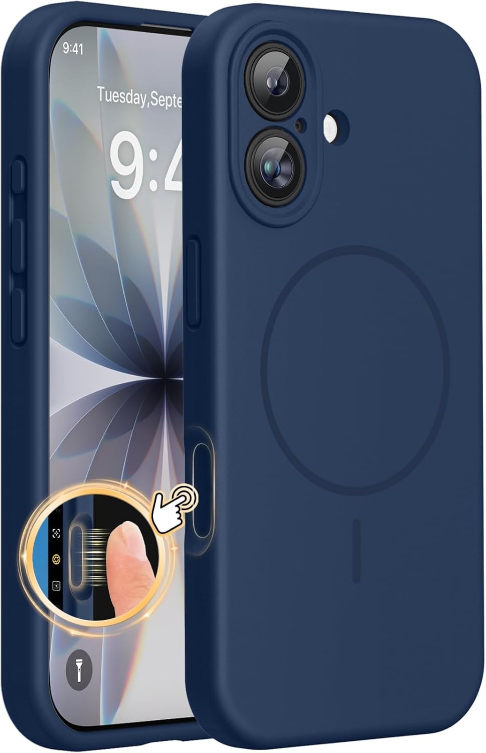 BRANDSON MagSafe Case for iPhone 17 - Dark Blue (3.0mm)