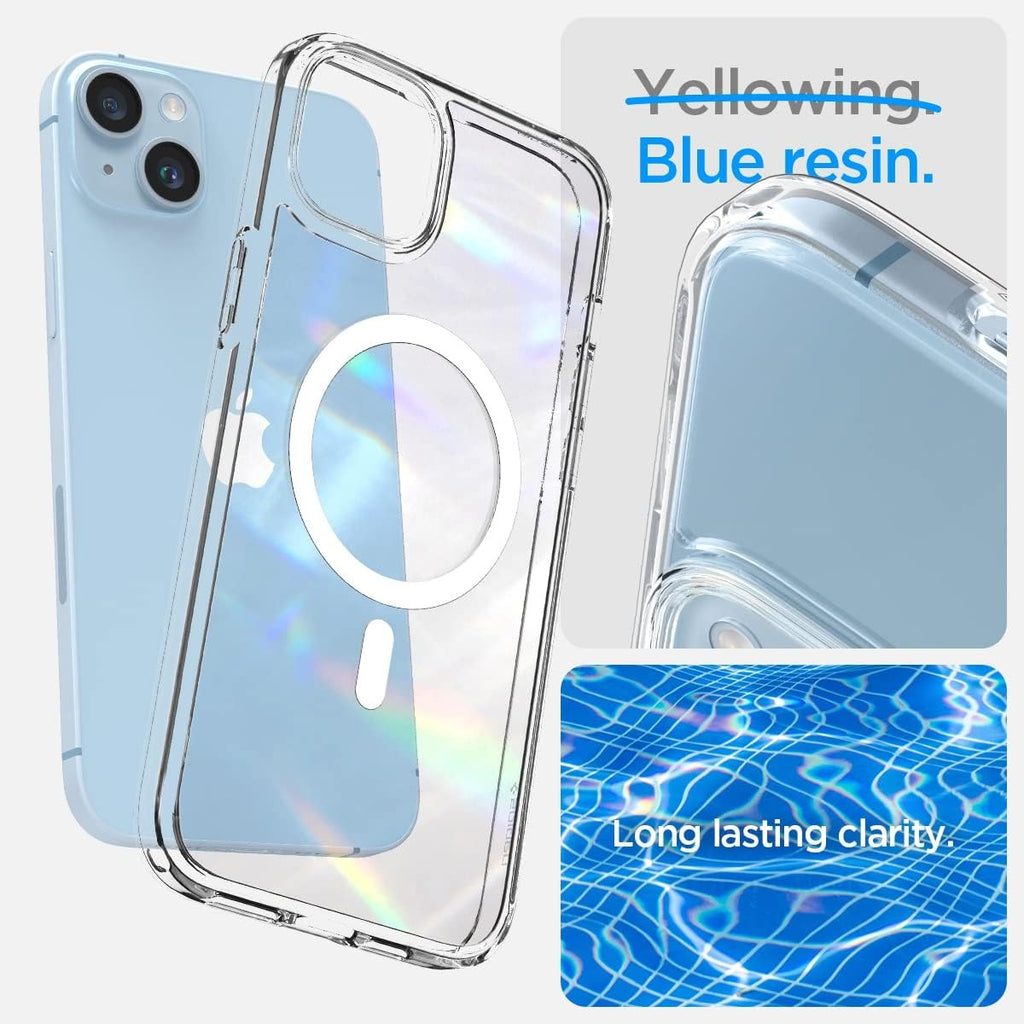 Brandson iPhone 14 Case | Ultra Hybrid MagFit Clear Cover | Anti-Yellowing | Shockproof Transparent | MagSafe Compatible