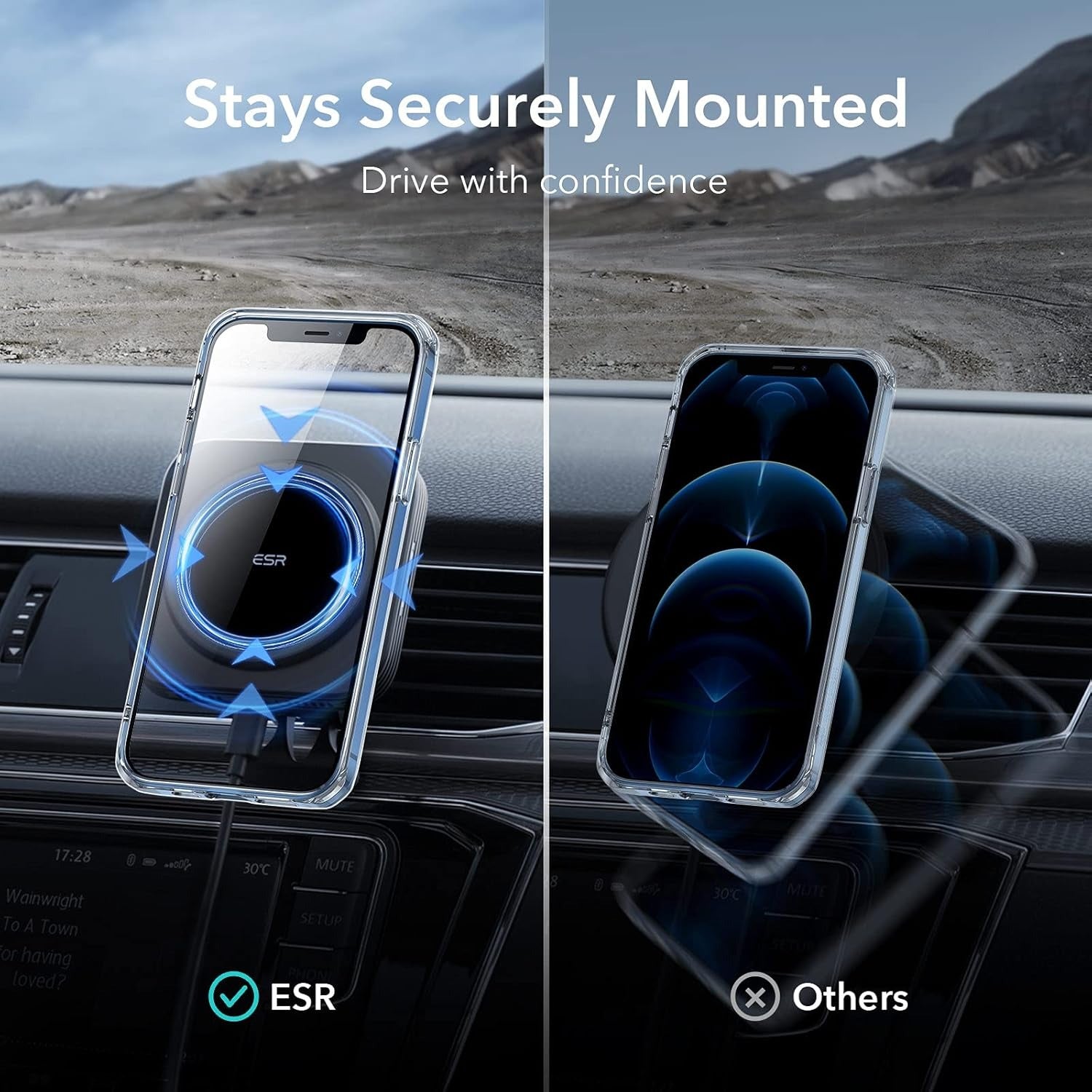 iPhone 13 Pro Case, Compatible with MagSafe, Clear Magnetic Protective Cover, Shockproof Military-Grade Protection, Yellowing-Resistant Hybrid HaloLock Case