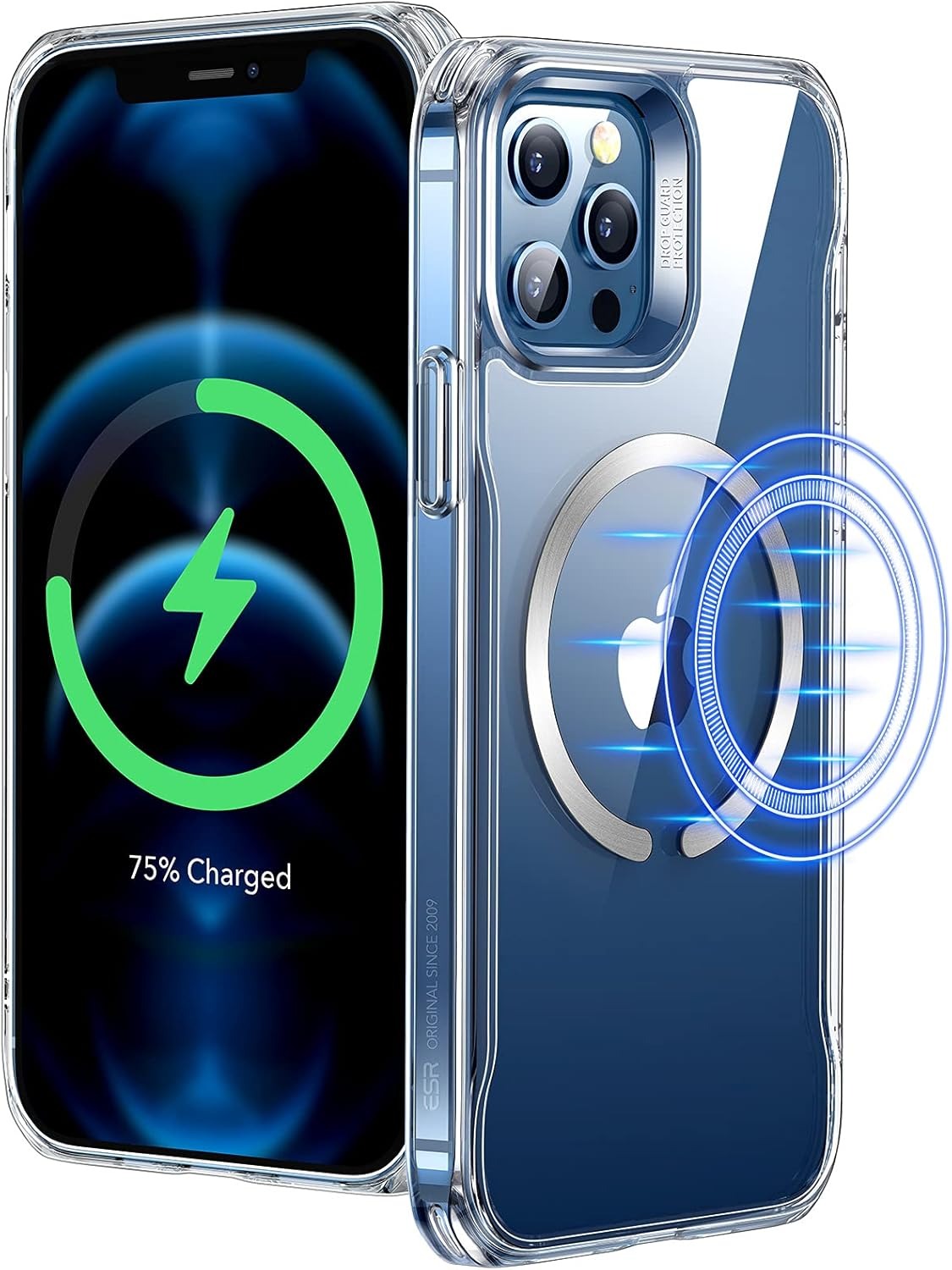 iPhone 13 Pro Case, Compatible with MagSafe, Clear Magnetic Protective Cover, Shockproof Military-Grade Protection, Yellowing-Resistant Hybrid HaloLock Case