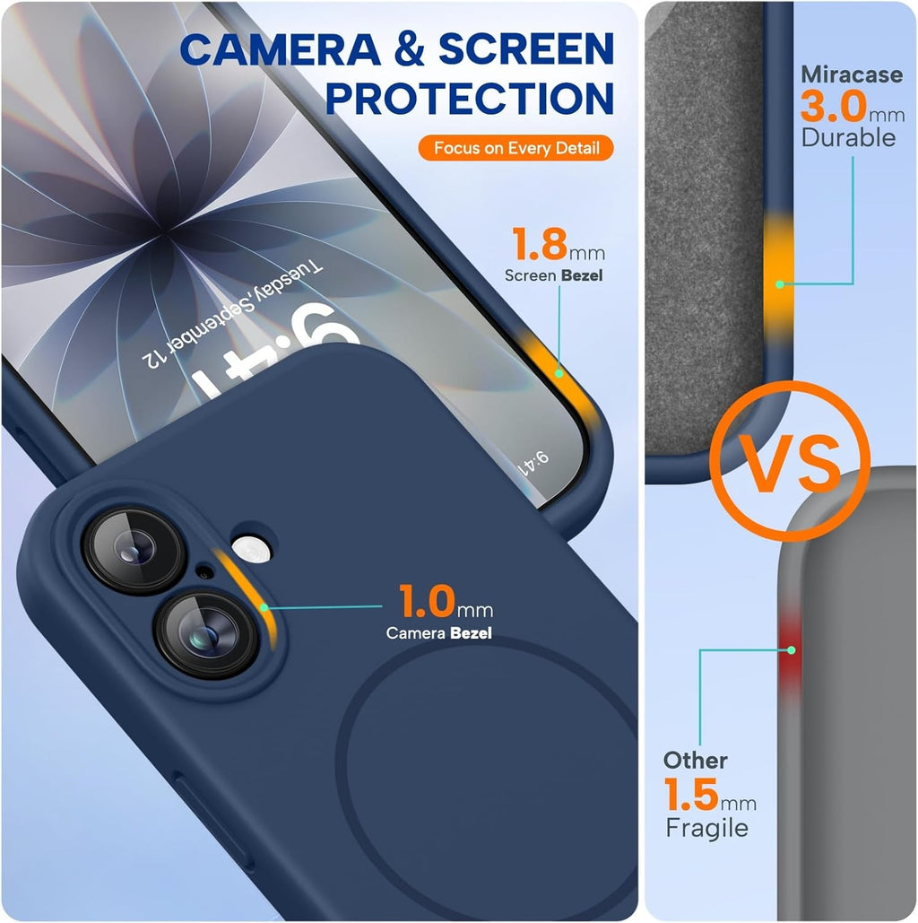 BRANDSON MagSafe Case for iPhone 17 - Dark Blue (3.0mm)