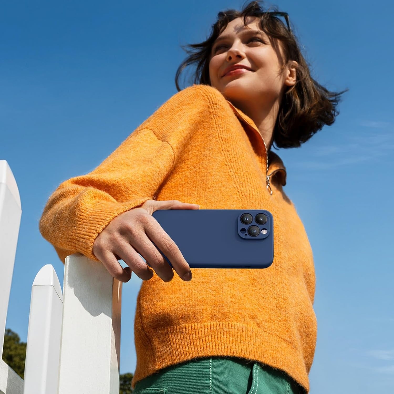 Liquid Silicone Case for iPhone 14 Pro - Dark Blue