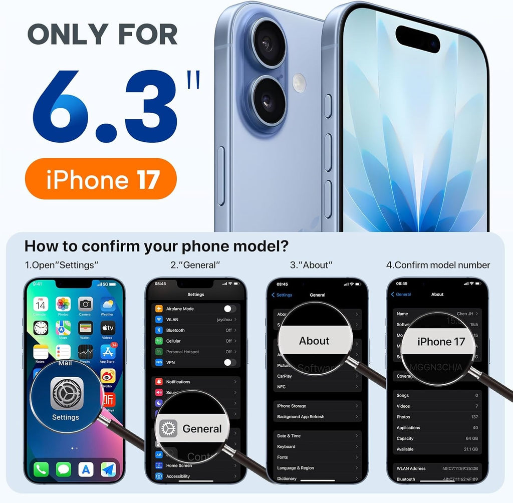 Brandson Magnetic iPhone 17 Case | MagSafe Compatible | 3.0 mm Thick Shockproof Silicone Back Cover | Integrated Camera Control Cover | Sand Pink