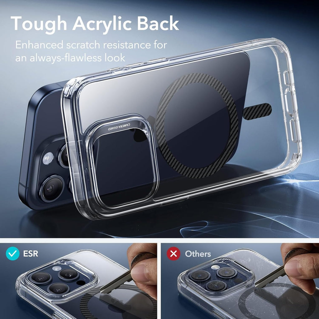 iPhone 15 Pro Case, Compatible with MagSafe, Military-Grade Protection, Yellowing Resistant, Scratch-Resistant Back, Magnetic Phone Case for iPhone 15 Pro – Classic Series, Carbon Fiber