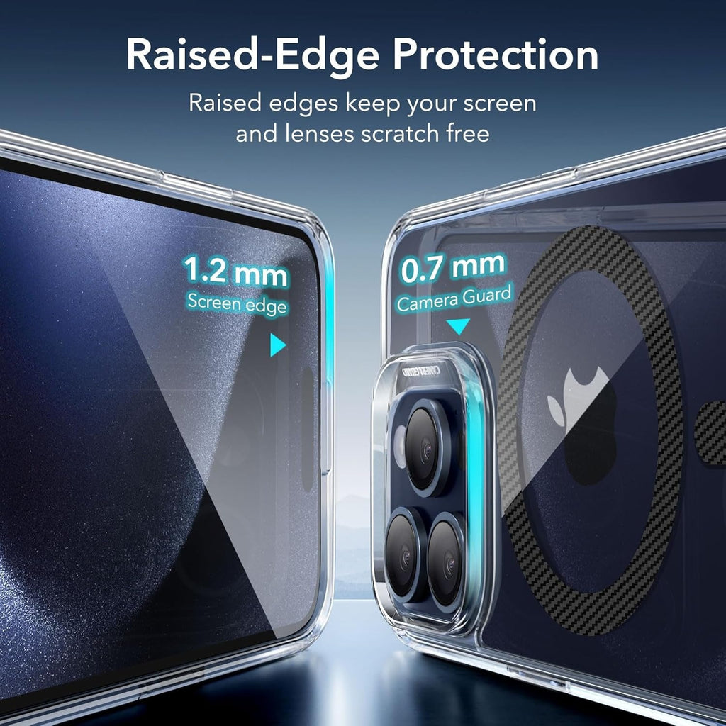 iPhone 15 Pro Case, Compatible with MagSafe, Military-Grade Protection, Yellowing Resistant, Scratch-Resistant Back, Magnetic Phone Case for iPhone 15 Pro – Classic Series, Carbon Fiber